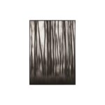 Large woodland-inspired wall painting in black and natural tones with a sleek black-finished wooden frame.