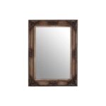 Classic wall mirror with carved motifs, weathered-effect frame, and vintage-inspired design, ideal for traditional or eclectic interiors.