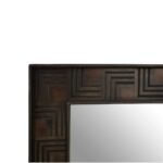 Rustic wall mirror with a weathered mango wood frame and inset mirrored surface, ideal for adding texture and charm to any interior.
