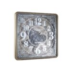 Large round wall clock with a beaded edge, bold white numbers, and black spade hands, perfect for traditional and contemporary interiors.