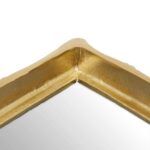 Gold bamboo-effect tray with a mirrored base, ideal for coffee table styling or entertaining.