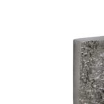 Wall mirror with a wide metallic silver textured frame, perfect for modern and elegant interiors.