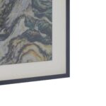 Nicholas Abstract Wall Art with moody tones, expressive brushstrokes, and a black minimalist frame.