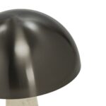 Modern table lamp with a marble base and metal dome shade, perfect for contemporary interiors.