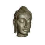 Nelson Buddha Wall Art with a silver Buddha bust framed in a deep square design, perfect for modern and zen décor.