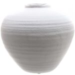REGOLA Matt White Ceramic Vase with a sleek matte white finish and contemporary curved design, ideal for floral displays.