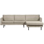 RODEO Wheatfield Chaise Lounge – A modern, luxurious chaise lounge with soft velvet upholstery and a sleek high-leg design.