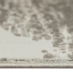ELLIE Rug – Abstract brown and white modern rug with plush texture and premium polyester construction.