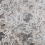 INAYA Rug – Abstract modern rug with cloud-like patterns in brown, white, and grey, crafted from plush polyester.