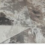 INAYA Rug – Abstract modern rug with cloud-like patterns in brown, white, and grey, crafted from plush polyester.