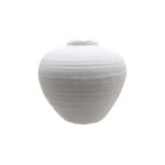 REGOLA Large Matt White Ceramic Vase with a sculptural matte white finish, perfect for premium floral arrangements.