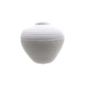 REGOLA Matt White Ceramic Vase with a sleek matte white finish and contemporary curved design, ideal for floral displays.