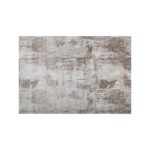 ELLIE Rug – Abstract brown and white modern rug with plush texture and premium polyester construction.