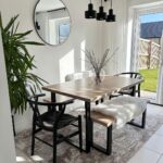 ELLIE Rug – Abstract brown and white modern rug with plush texture and premium polyester construction.