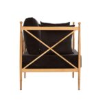 ORYX Rose Gold Armchair – modern luxury chair with a sleek rose gold stainless steel frame and plush black velvet upholstery.