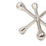 BLOOM Silver Jack Sculpture – modern silver aluminium decorative piece with a textured finish for contemporary home styling.