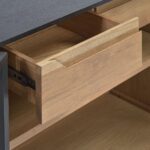 Dark oak sideboard with glass doors and drawers – Alantra design