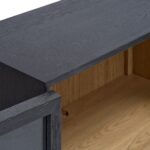 Small dark oak sideboard with glass doors – Alantra collection