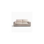 NORMA Stone Beige Two-Seater Sofa featuring minimalist lines and soft upholstery, designed for modern and elegant living rooms. Available in three sizes.