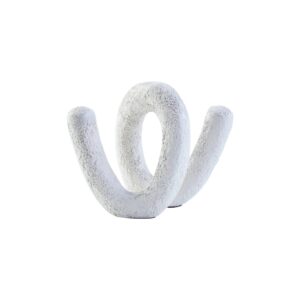 SORELLI Small Textured White Loop Sculpture