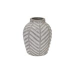 BLOOMVILLE Stone Vase – Ceramic vase with a natural stone finish and geometric design, ideal for modern and rustic interiors.