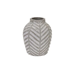 BLOOMVILLE Stone Vase – Ceramic vase with a natural stone finish and geometric design, ideal for modern and rustic interiors.