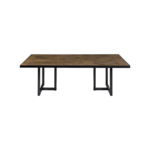 Oak wood dining table with black iron legs – Lhae by Originals Interiors