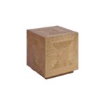 Natural oak wood side table with minimalist design and square top—ideal for modern or Scandinavian interiors.