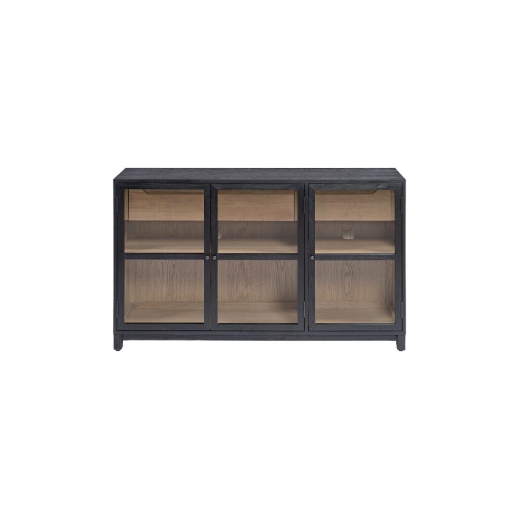 Dark oak sideboard with glass doors and drawers &ndash; Alantra design