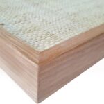 ERIK Woven Palm Wall Art with oak veneer frame and three-dimensional palm texture by Versmissen.