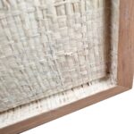 ERIK Woven Palm Wall Art with oak veneer frame and three-dimensional palm texture by Versmissen.
