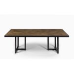 Oak wood dining table with black iron legs – Lhae by Originals Interiors