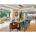 Oak wood dining table with black iron legs – Lhae by Originals Interiors