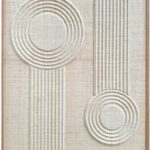 ERIK Woven Palm Wall Art with oak veneer frame and three-dimensional palm texture by Versmissen.