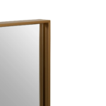 Large square wall mirror with slim gold frame – 52cm decorative accent mirror for contemporary interiors.