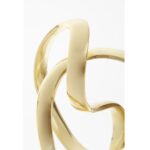 Gold knot sculpture on white marble base – elegant contemporary décor accent.