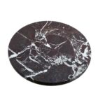 ASTER cake stand in red and white marble with pedestal base – stylish dessert display piece for elegant table settings.