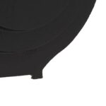 Round matte black aluminium vase with a textured finish, perfect as a modern decorative piece or for displaying faux florals.