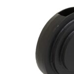 Round matte black aluminium vase with a textured finish, perfect as a modern decorative piece or for displaying faux florals.