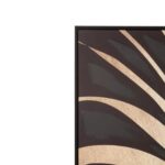 Black and gold leaf wall art on textured canvas, featuring bold gold detailing and a solid wood frame for a luxurious, nature-inspired look.