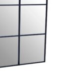 Modern grid-style wall mirror with black metal frame – 95cm decorative mirror for contemporary spaces.