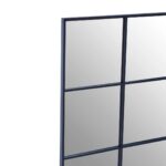 Modern grid-style wall mirror with black metal frame – 95cm decorative mirror for contemporary spaces.