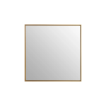 Large square wall mirror with slim gold frame – 52cm decorative accent mirror for contemporary interiors.