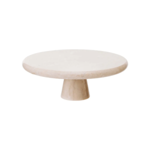 ASTER champagne marble cake stand with pedestal base – handcrafted dessert stand for elegant serving or tabletop decor.