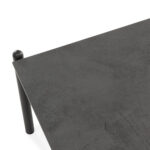 SLATER Dark Grey and Black Outdoor Sofa Set – 4-piece garden furniture set with woven rope detailing and sleek metal frame.