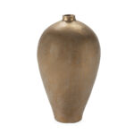 GEORGI Medium Gold Vase with tall sculptural shape and antique metallic finish – perfect for statement interior decoration.