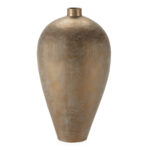 GEORGI XL Gold Vase – Extra-large 100cm floor vase with antique metallic gold finish and elegant sculptural silhouette.