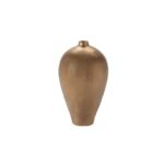 GEORGI Medium Gold Vase with tall sculptural shape and antique metallic finish – perfect for statement interior decoration.