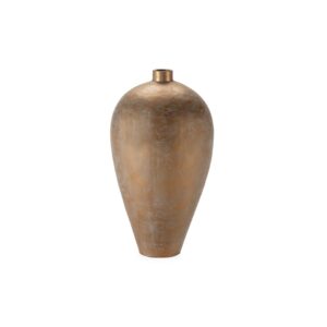 GEORGI XL Gold Vase – Extra-large 100cm floor vase with antique metallic gold finish and elegant sculptural silhouette.