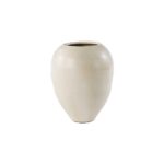 MONA Cream Terracotta Vase – Large 70cm cream-beige ovoid decorative vase with matte finish and rustic handmade texture.